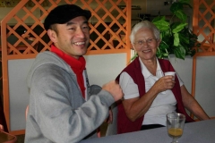 Maître Liu Deming avec Ingrid Malenfant, fin d'un stage à Redon en 2011